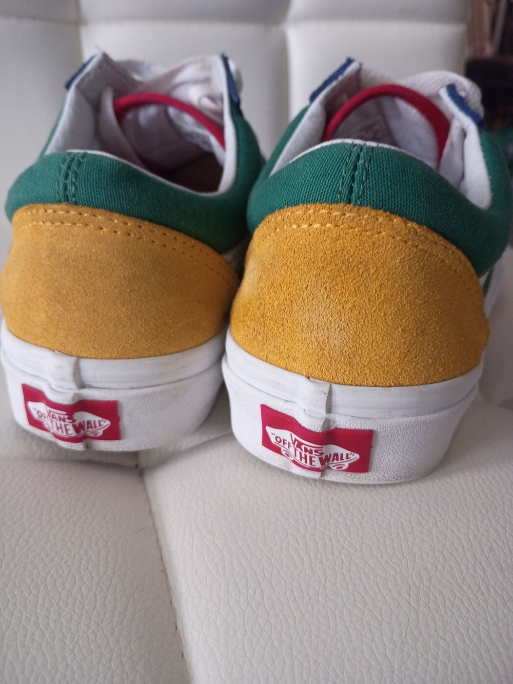 Vans Low-Top Sneakers in Blue, Green, White and Yellow - Picture 2 of 5